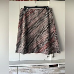 ✨ Margaret M Textured A-Line Skirt Size M Striped Tweed Lined Made in Canada